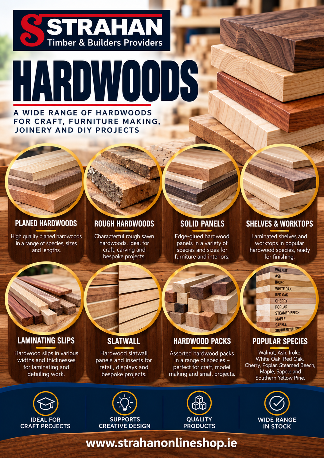Discover our Extensive Range of Hardwoods