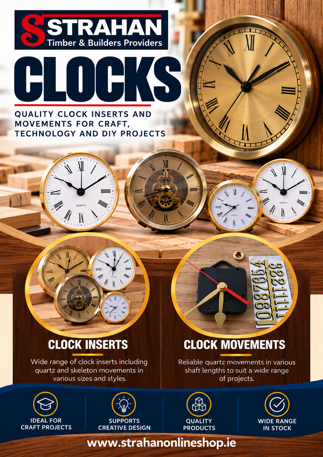 Clock Inserts & Movements