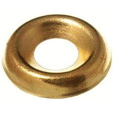 SCREW CUP WASHERS ELECTRO BRASS No.6  (PACK 20)