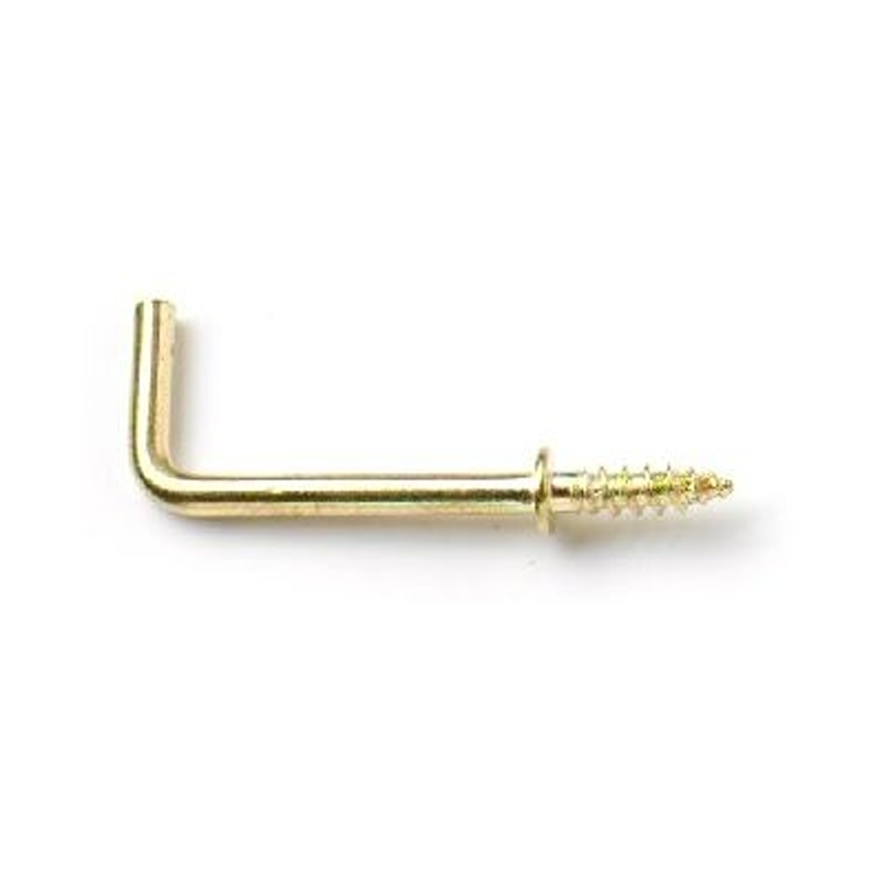 30MM  SQUARE HOOKS ELECTRO BRASS  (PACK 10)