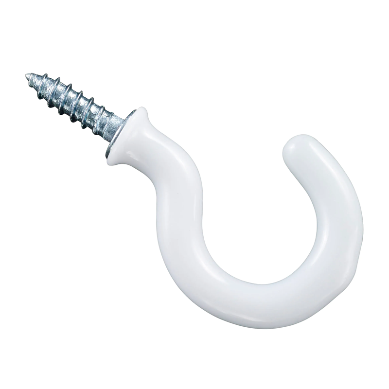 40MM CUP HOOKS WHITE (PACK 4)
