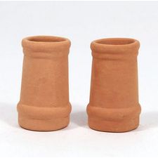 Chimney Pots Round (Pair) 1:13