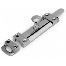 SOLID CHROME SLIDE BOLT 6"