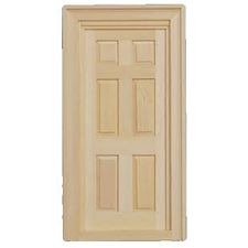 SCALE MODEL 6 PANEL FRONT DOOR C/W 2 FRAMES 1:12  (7107)