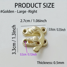 Jewellery Case Clips - Gold (Pack 60)