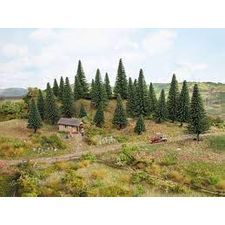 SCALE MODEL FIR TREES - 8 PIECE - (N24640)