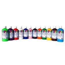 MIXED COLOURS POSTER PAINT 1lt (PACK OF 12)