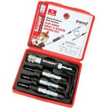 TREND "SNAPPY" FLIP OVER DRILL & SCREW BIT SET (4 PIECE)