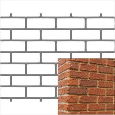 SCALE MODEL STRETCHER BOND BRICK STENCIL - 1:12