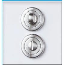 TREVI SATIN NICKEL WC LEVER ON ROSE DOOR SET  (COMPLETE)
