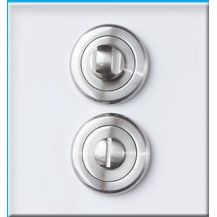 TREVI SATIN NICKEL WC LEVER ON ROSE DOOR SET  (COMPLETE)