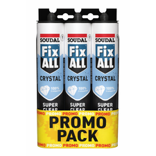 SOUDAL FIXALL CRYSTAL CLEAR - 3 PACK