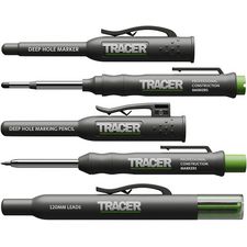 TRACER DEEP HOLE PENCIL Permanent Marker Pen & 120mm lead set c/w Holsters (AMK3)
