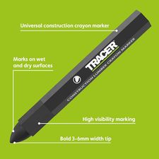 TRACER LUMBER CRAYON MARKERS BLACK PK3 (ACM1)