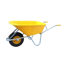 Wheelbarrow - Yellow PVC, Heavy Duty 100lt (Gardening)