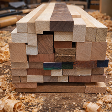 Bundle of mixed hardwoods, PLANED
