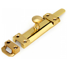 6" SOLID BRASS SLIDE BOLT